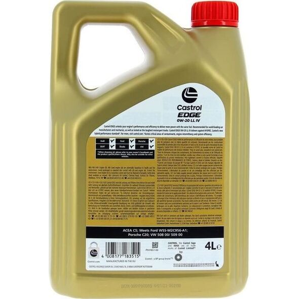 Castrol Olej silnikowy Castrol EDGE Benzyna Diesel Hybrydowy 0W20 5 L