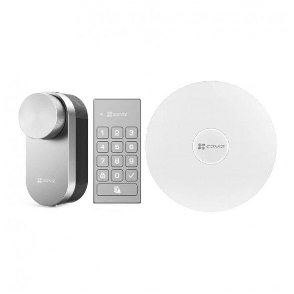 Zestaw inteligentny zamek Ezviz DL01 RPO + Cyferblat DL01CP + Bramka A3 Wi-Fi ZigBee