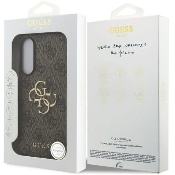 Case Guess Big 4G Logo Classic Logo for Samsung Galaxy S25 Edge brown