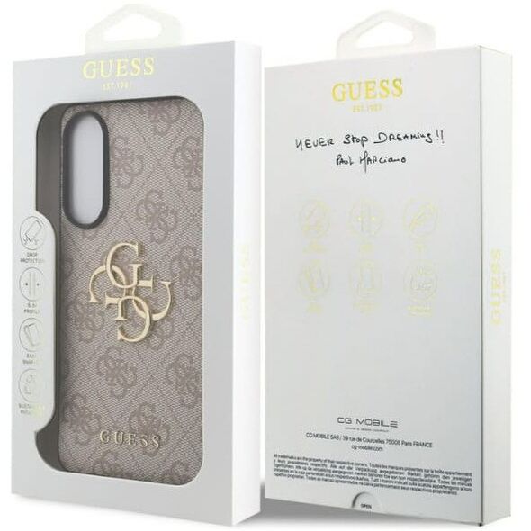 Case Guess Big 4G Logo Classic Logo for Samsung Galaxy S25 Edge pink