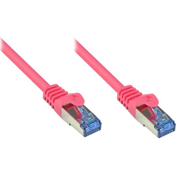 Good Connections RNS Patch Cable with Rastnasenschutz, Cat. 6A, S/FTP, PIMF, halogen free, 500MHz, magenta, 1m, Good Connections (8060- H010M)
