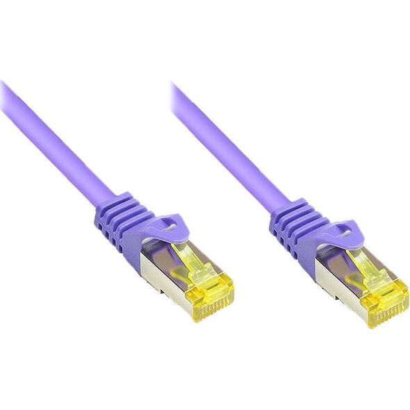 Good Connections RJ45 Patch Cable withCat.7 RohCable and latch protection (RNS), S/FTP, PiMF, halogen free, 600MHz, OFC, violet,3m, Good Connections (8070R- 030V)
