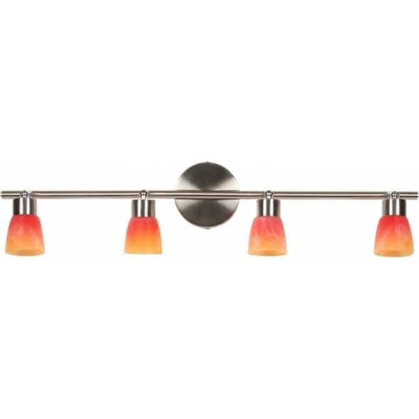 Lampa sufitowa Candellux LAMPA DROPS LISTWA 4x40W G9 NIKIEL MAT RAINBOW (94-07394) Candellux