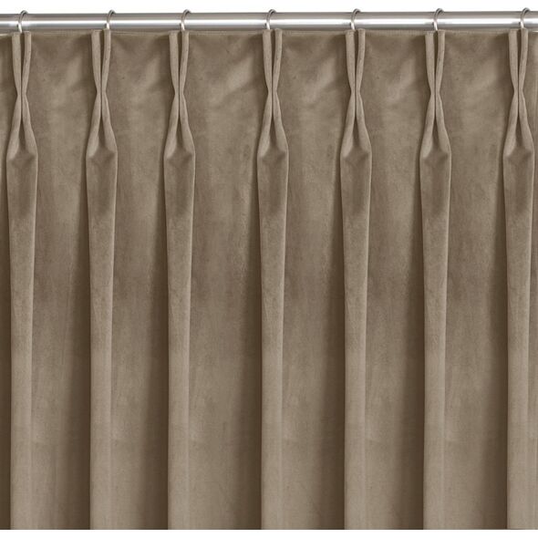 Homede Homede Zasłona VILA velvetowa na flexach 265x225 beżowa wzór 1