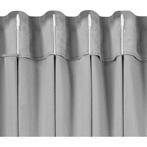Homede Homede Zasłona VILA velvetowa na flexach 265x225 beżowa wzór 1