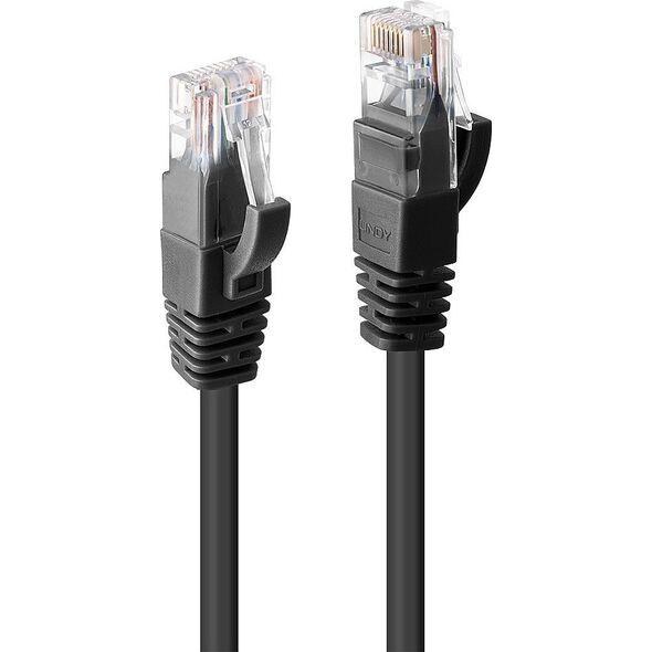 Lindy Lindy 48085 Kabel sieciowy (skrętka) CAT6 U/UTP, czarny - 30m