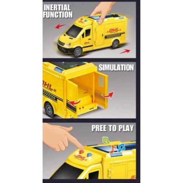 Samochód Dostawczy DHL Dla Dzieci Z Efektami Świetlnymi I Dźwiękowymi