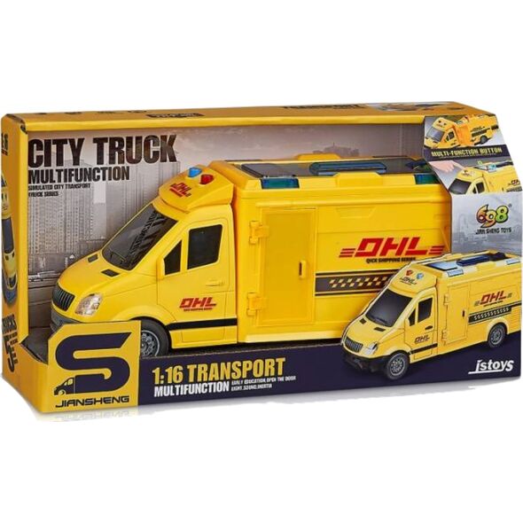 Samochód Dostawczy DHL Dla Dzieci Z Efektami Świetlnymi I Dźwiękowymi