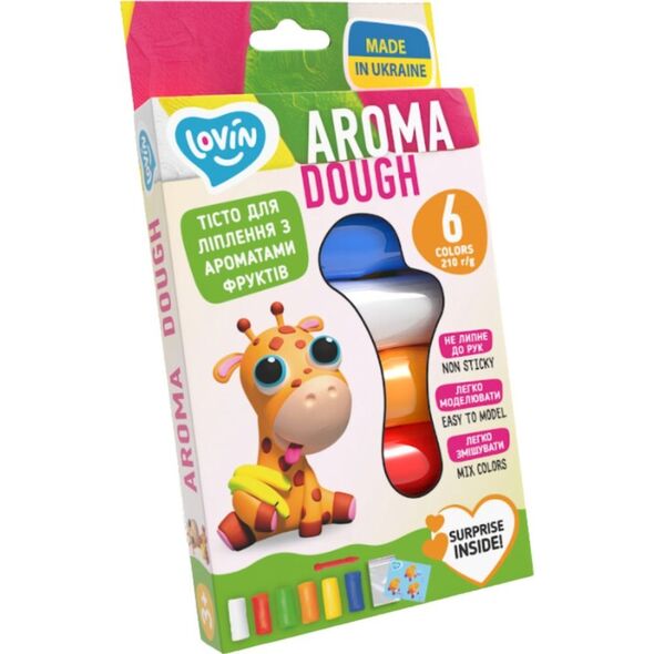 Zestaw ciastoliny 6 kolorów AROMA 41178