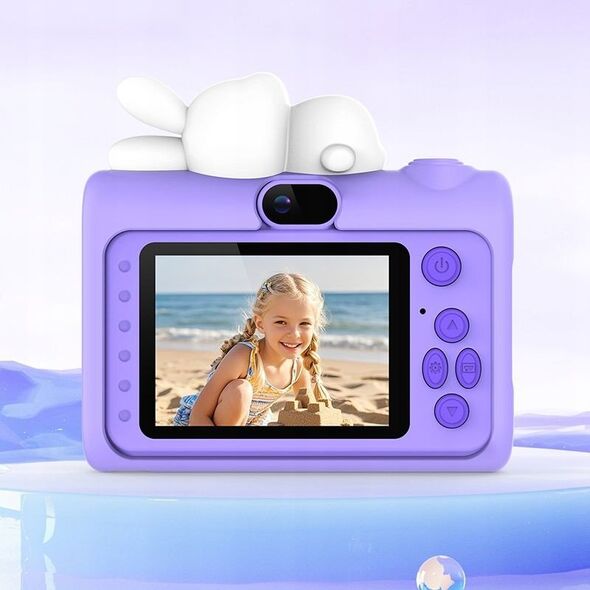 Aparat Cyfrowy 40mp Kamera Hd Obiektyw Selfie Dla Dziecka Gry Mp3 / Xrec H05 / Fioletowy Królik