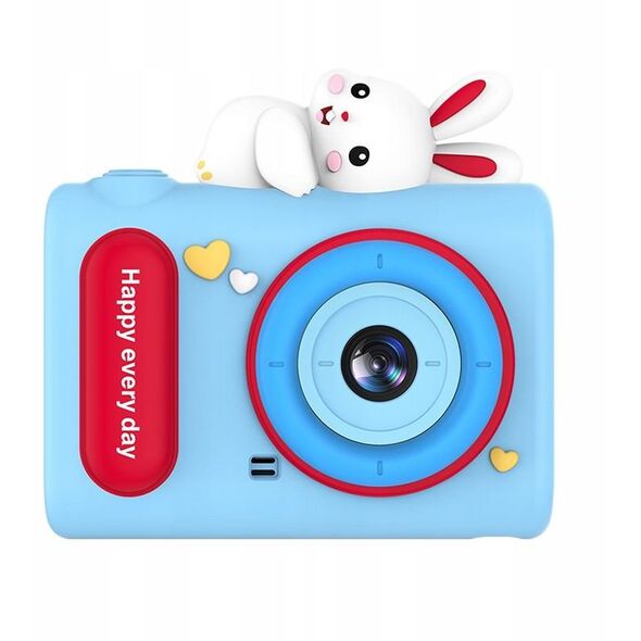 Aparat Cyfrowy 40mp Kamera Hd Obiektyw Selfie Dla Dziecka Gry Mp3 / Xrec H05 / Niebieski Królik