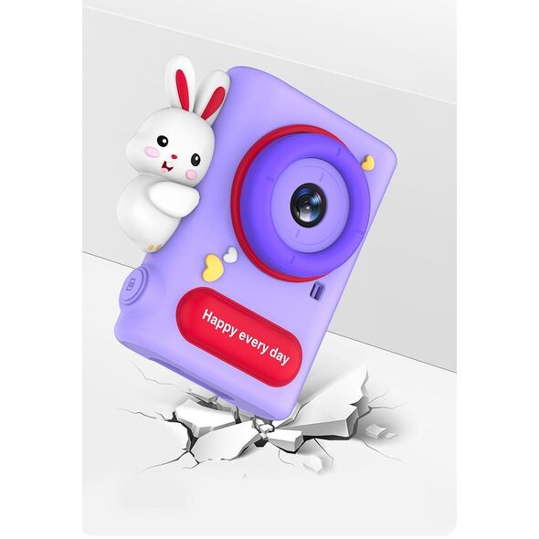 Aparat Cyfrowy 40mp Kamera Hd Obiektyw Selfie Dla Dziecka Gry Mp3 / Xrec H05 / Fioletowy Jednorożec