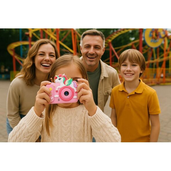 Aparat Cyfrowy 40mp Kamera Hd Obiektyw Selfie Dla Dziecka Gry Mp3 / Xrec H05 / Fioletowy Jednorożec