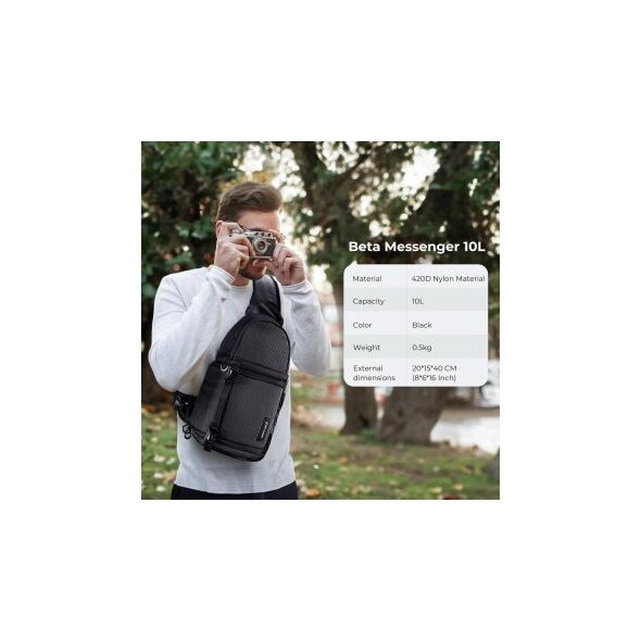 Plecak fotograficzny K&F Concept Beta Messenger 10 l - czarny