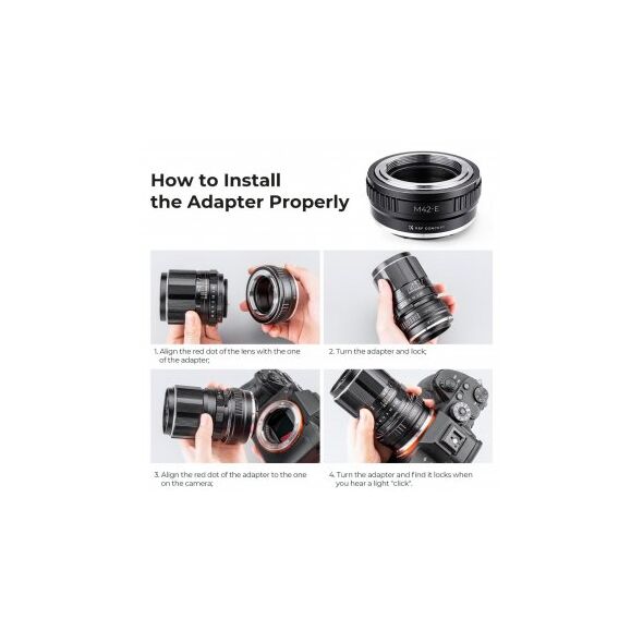 Adapter bagnetowy K&F Concept - M42 / Sony E