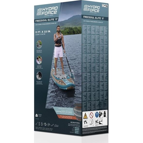 Bestway Zestaw Deska SUP z oparciem Hydro-Force 2w1 335cmx84cmx15cm 6532E
