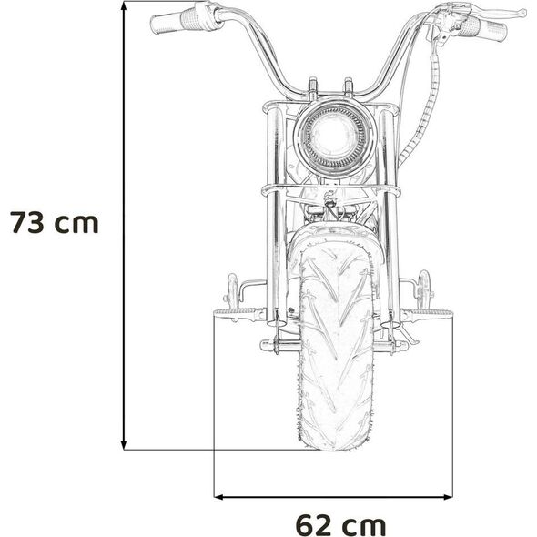 1PUNKT Pojazd Motorek Chopper Warrior Czerwony