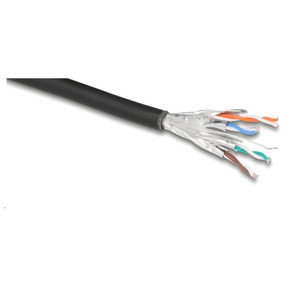 DeLOCK 80597 kabel sieciowy Czarny 50 m Cat6a U/FTP (STP)