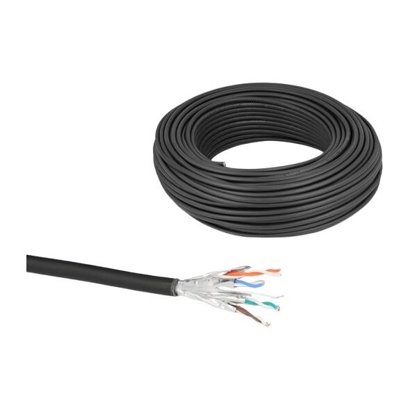 DeLOCK 80597 kabel sieciowy Czarny 50 m Cat6a U/FTP (STP)