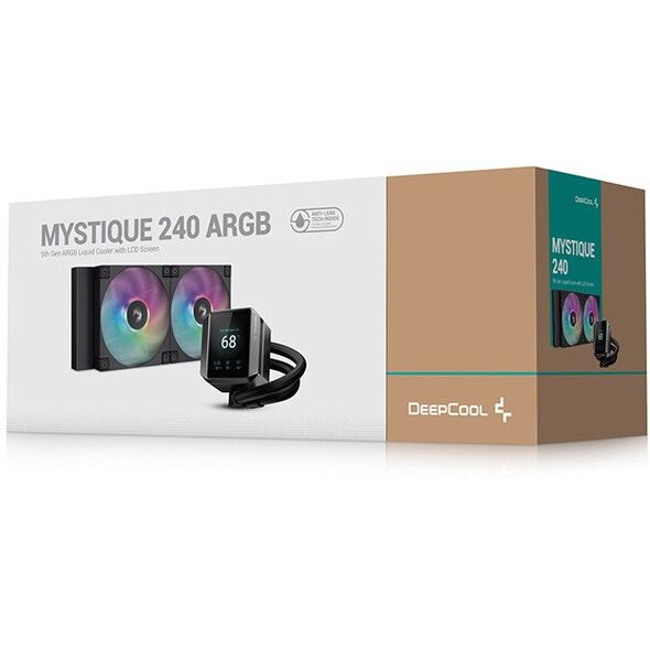 DeepCool MYSTIQUE 240 ARGB Procesor Chłodnica cieczy all-in-one 12 cm Czarny 1 szt.