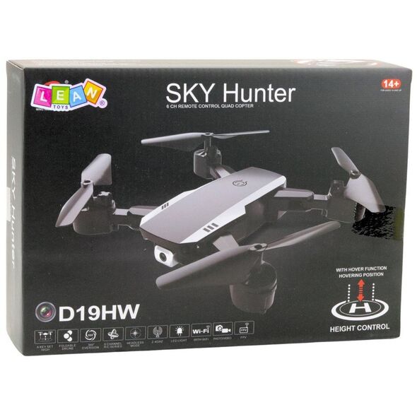 Dron Sky Hunter D19HW Kamera FVP Wi-Fi Pilot Z Uchwytem Na Telefon Etui