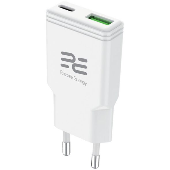 Ładowarka sieciowa SLIM 20W USB-A USB-C QC PD Encore Energy MD-2083ZA standard