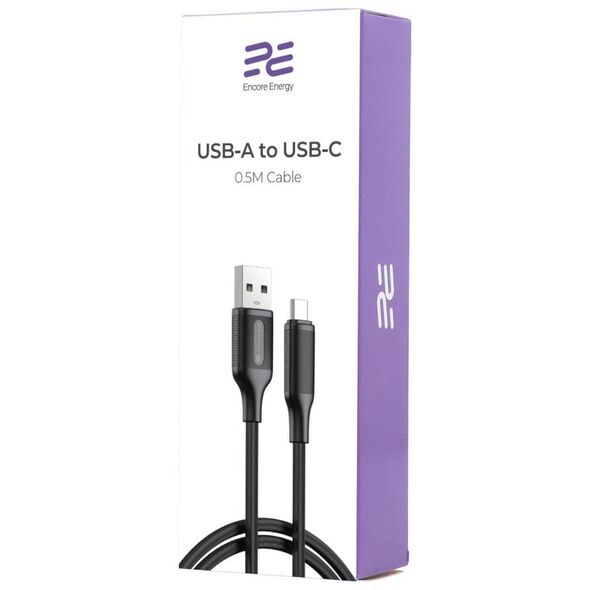 Kabel Encore Energy USB-A USB-C przewód do ładowania i transferu danych 50cm MD-DTAC05B standard