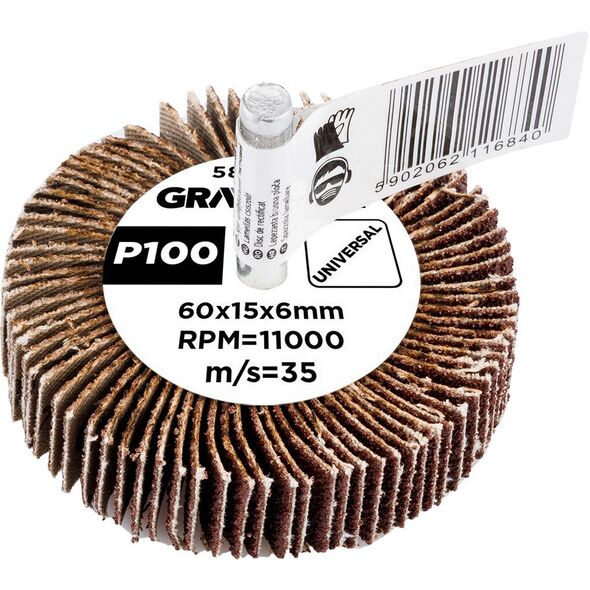 Ściernica listkowa trzpieniowa 60 x 15 x 6 mm, P100
