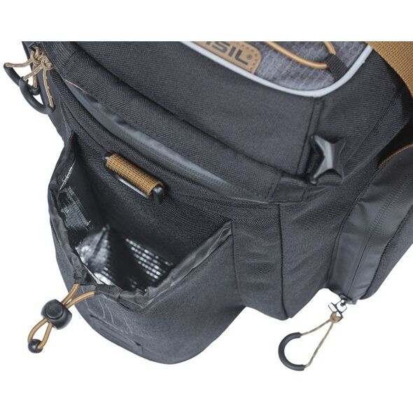 Torba na bagażnik BASIL MILES TRUNKBAG XL PRO MIK 9-36L, MIK System 2.0 (ready to go, 100% wodoodporna black slate (NEW 2025)