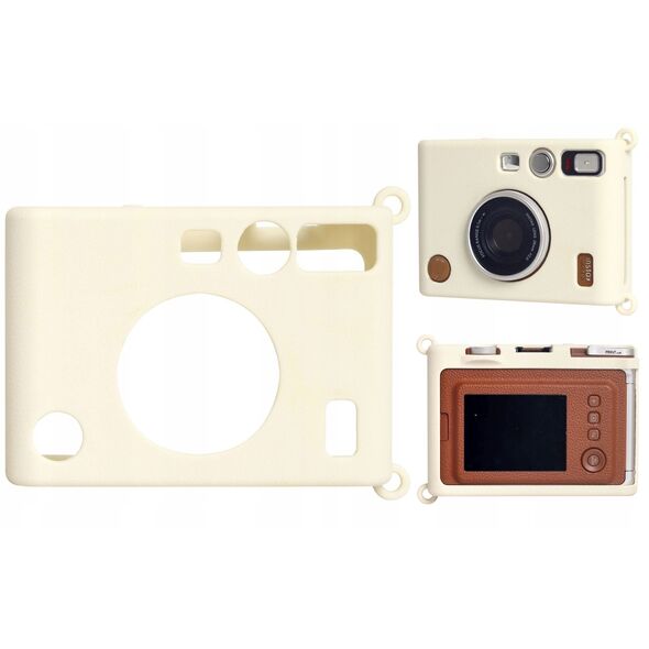 Futerał Etui Pokrowiec Case Silikon Do Fuji Fujifilm Instax Mini Evo / Biały