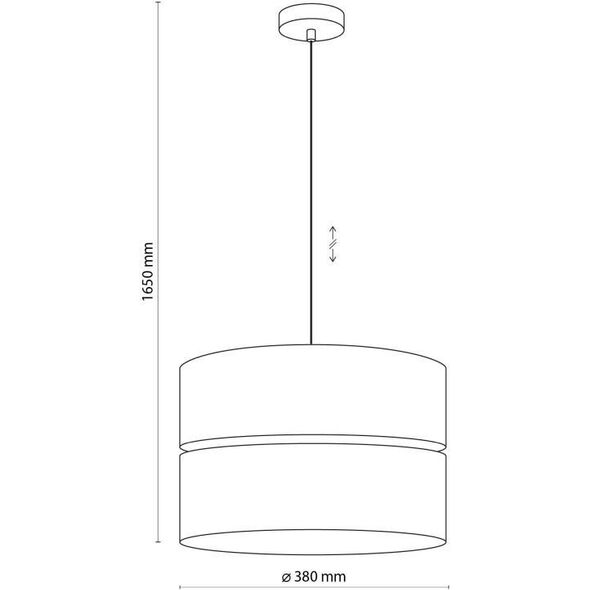 Tk Lighting Eco 5772 lampa wisząca zwis 1x15W E27 czarna/drewniana