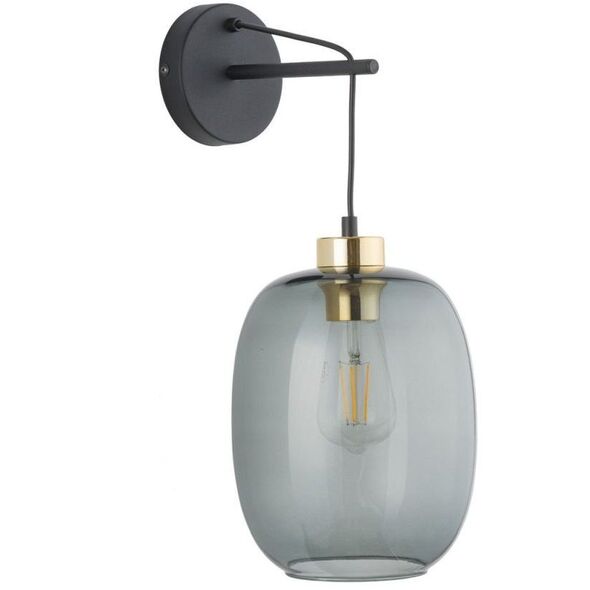 TK Lighting Delta 6481 kinkiet lampa ścienna 1x15W E27 grafitowy/czarny