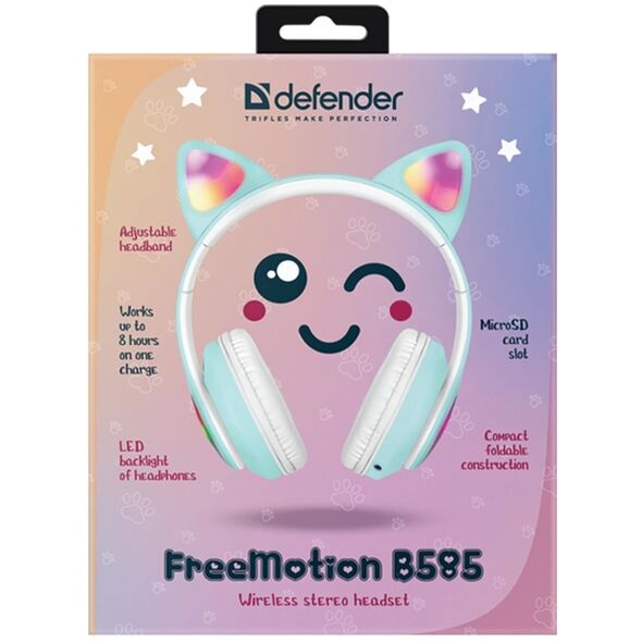 Defender Bluetooth Headphones FreemotionB585 Led celadon/celadon (63588)