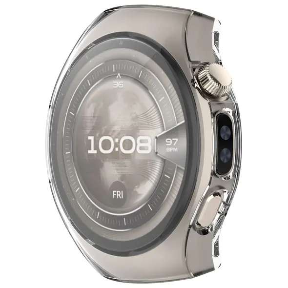Etui z osłoną ekranu Bizon Case Watch Felipe do Huawei Watch 5 42mm przeźroczyste