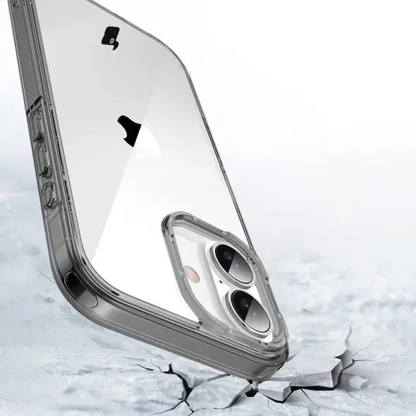 Etui Bizon Case Halo do Apple iPhone 16 przydymione-czarne