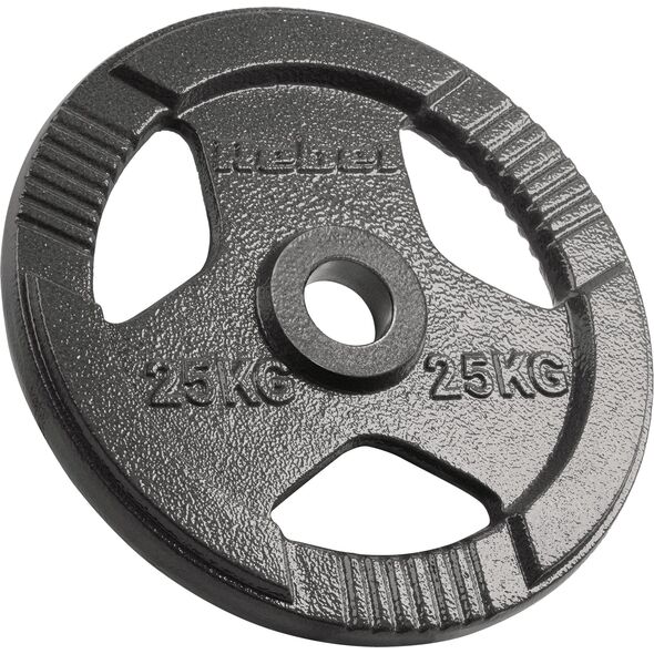 Obciążenie żeliwne olimpijskie 25kg, otwór 51mm, talerz z uchwytami, REBEL ACTIVE