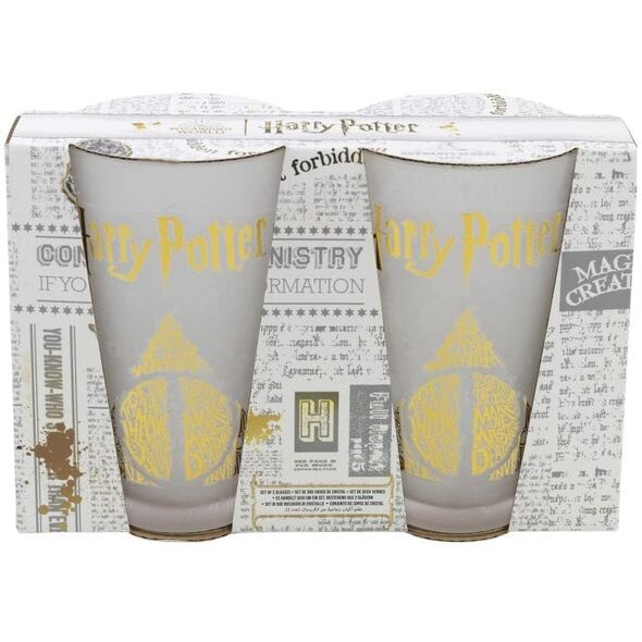 Harry Potter - Zestaw dwóch szklanek w ozdobnym pudełku z kolekcji Golden Magic 490 ml