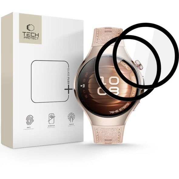 SZKŁO HYBRYDOWE TECH-PROTECT GLASS FLEX+ 2-PACK HUAWEI WATCH 5 (42 MM) BLACK