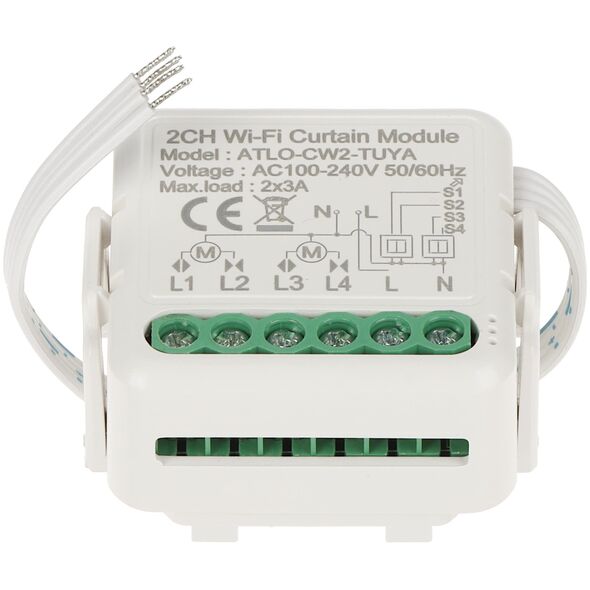 PODWÓJNY INTELIGENTNY STEROWNIK ROLET ATLO-CW2-TUYA Wi-Fi, Tuya Smart