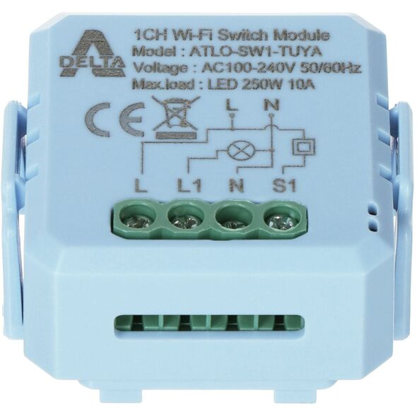 INTELIGENTNY STEROWNIK OŚWIETLENIA LED ATLO-SW1-TUYA Wi-Fi, Tuya Smart