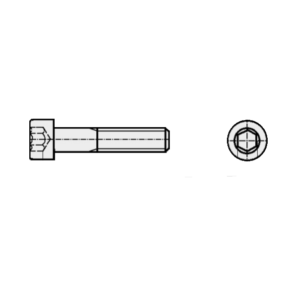 Śruba imbusowa ocynkowana klasy 8.8 8x50mm 1kg