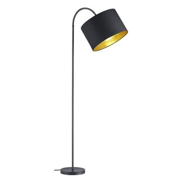 Lampa podłogowa lampa podłogowa Hostel 156 cm E27 stal/tekstylia 60W czarny/złoty
