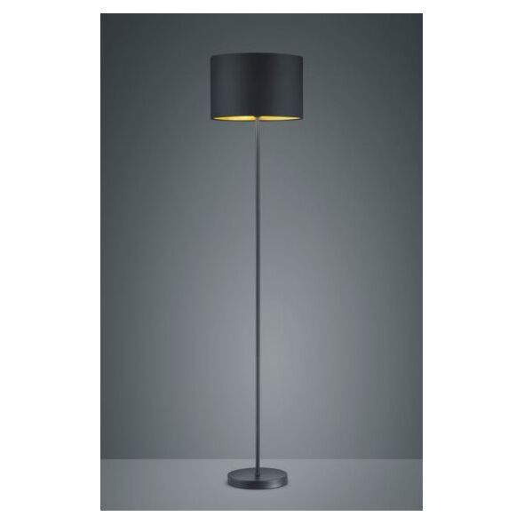 Lampa podłogowa lampa podłogowa Hostel 160 cm E27 stal/tekstylia 60W czarny/złoty