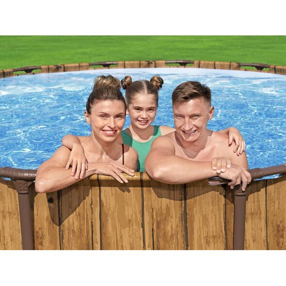 Bestway Basen stelażowy drewno 488x122 11w1 56725 EDUKAMP