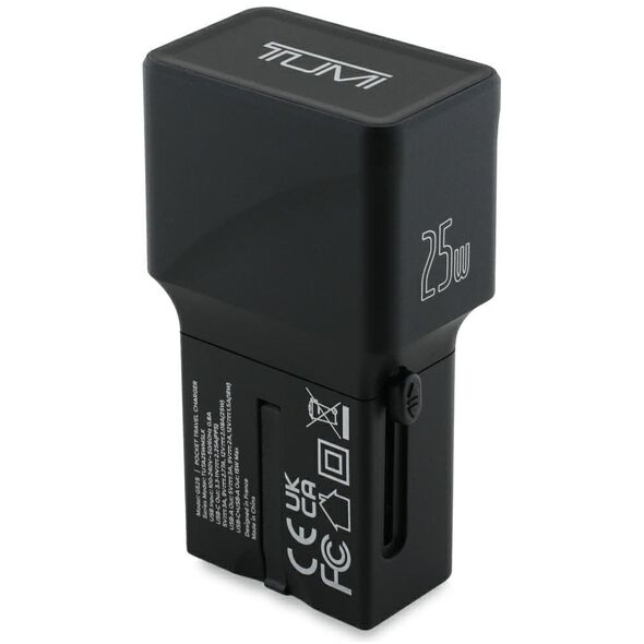 Ładowarka sieciowa TUMI Travel Adapter   25W USB-C / USB-A czarny
