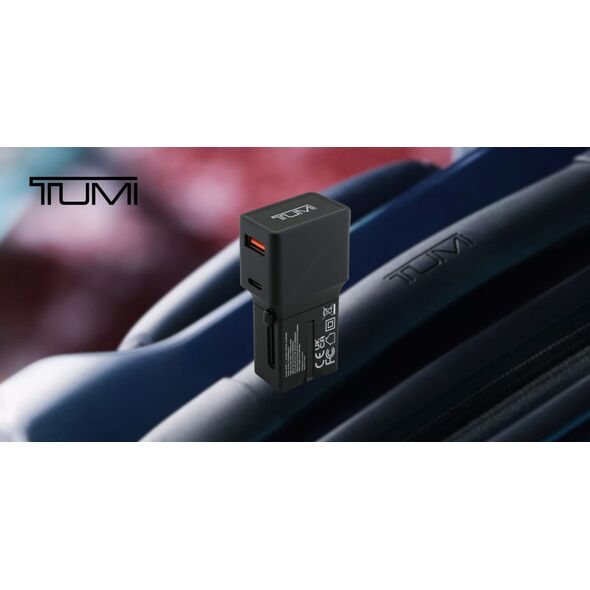 Ładowarka sieciowa TUMI Travel Adapter   25W USB-C / USB-A czarny