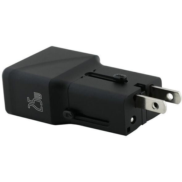 Ładowarka sieciowa TUMI Travel Adapter   25W USB-C / USB-A + Kabel USB-C/USB-C czarny