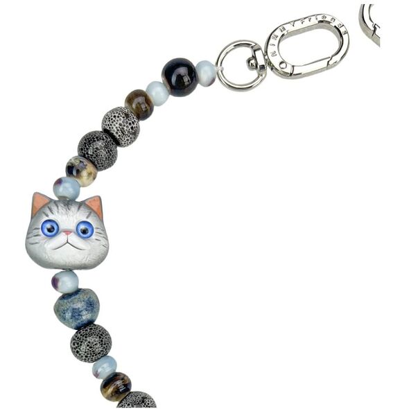 Bag charm handstrap Nimmy New Big Eye Cute Pets 2.0 gray