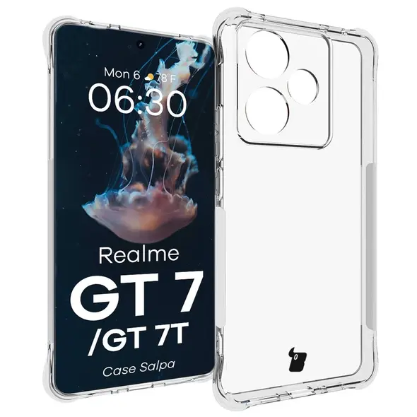 Elastyczne etui Bizon Case Salpa do Realme GT 7 / 7T przezroczyste