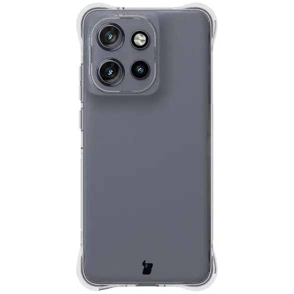 Etui + 2x folia na ekran Bizon Case Clear Pack do Motorola Edge 50 Neo